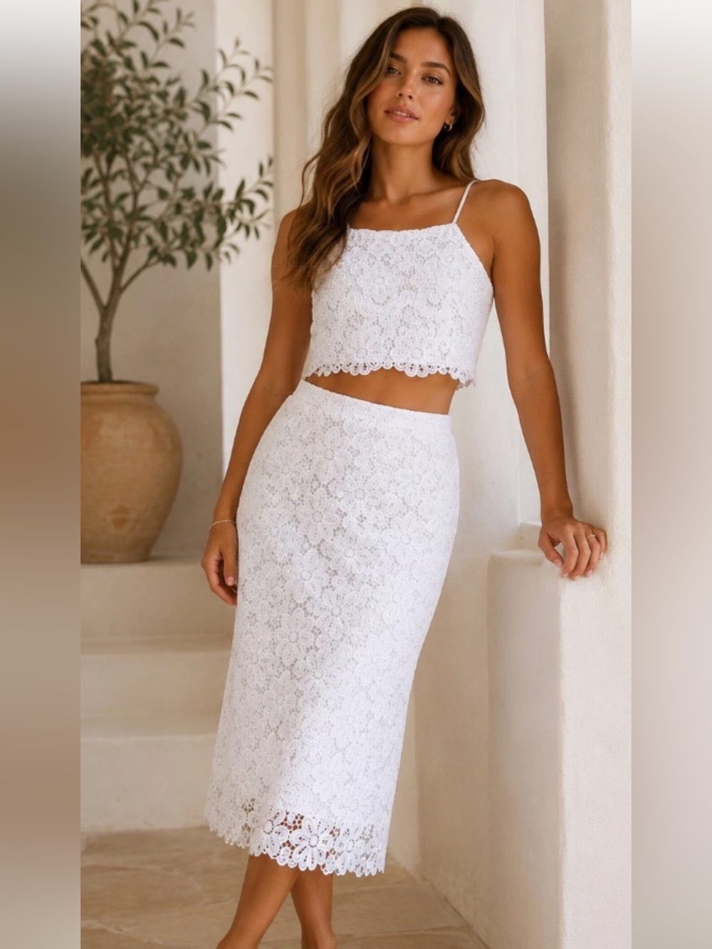 Abercrombie and fitch matching lace top and skirt M top/ S skirt